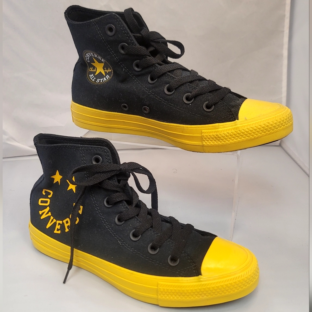 Converse High-Tops in Black and Yellow